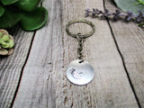 Jellyfish Keychain Hand Stamped Nautical Keychain Ocean Lovers Gifts For Her/ Him