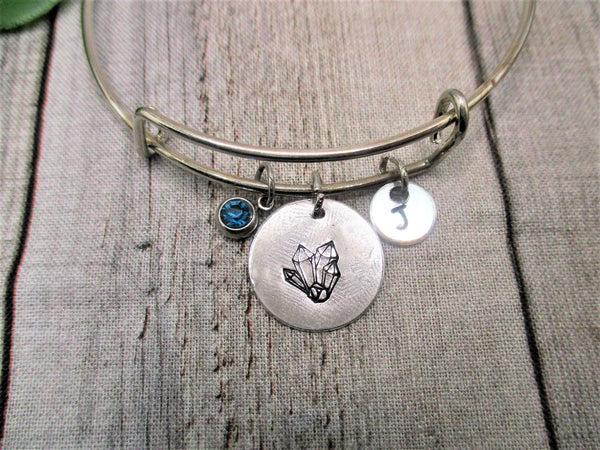 Crystals  Bracelet W/ Birthstone Bracelet Initial Fairycore Bracelet Personalized Gifts For Her