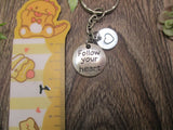 Follow Your Heart Keychain Personalized Handstamped Gift Custom Gifts For Her / Him