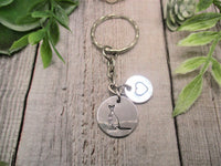 Kangaroo Keychain Personalized Gifts For Her / Him Inital Keychain Animal Keychain