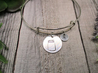 Jar Charm Bracelet Initial Personalized Gifts Mason Jar Jewelry Gifts for Her