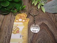 Follow Your Heart  Keychain Motivational Gifts For Her / Him