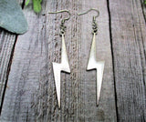 Large Lightning Bolt Earrings Lightning Jewelry  Gift For Her Gifts Under 20