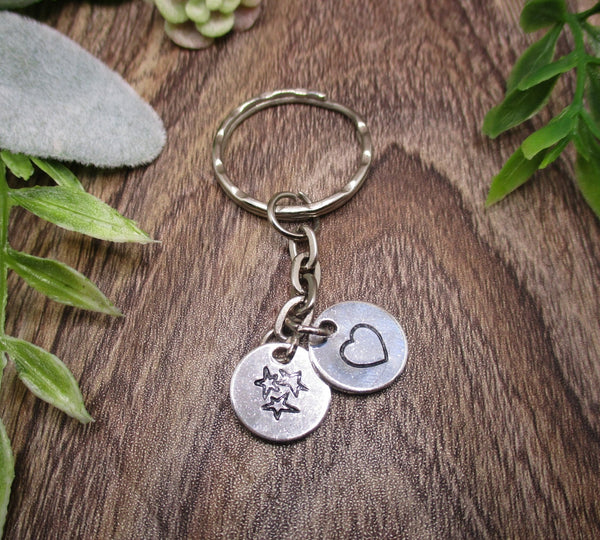3 Stars Keychain Personalized Gifts For Her/ Him Inital  Celestial Keychain  Best Friend Gifts