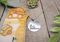 THC Molecule Necklace THC Necklace Hand Stamped Science Jewelry Gifts For Her/ Him