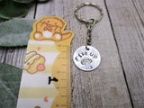 Rise Up Keychain Hand Stamped Gifts For Her / Him Mushroom Keychain