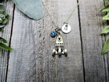 Space Ship Necklace Rocket Necklace Space Necklace W/ Birthstone Personalized Initial Rocket Jewelry Birthday Gifts For Her