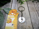 Peacock Feather Keychain Hand Stamped Keychain  Gifts For Her