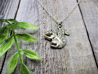 Squirrel Necklace Animal Necklace Gifts For Her / Him Squirrel Jewelry