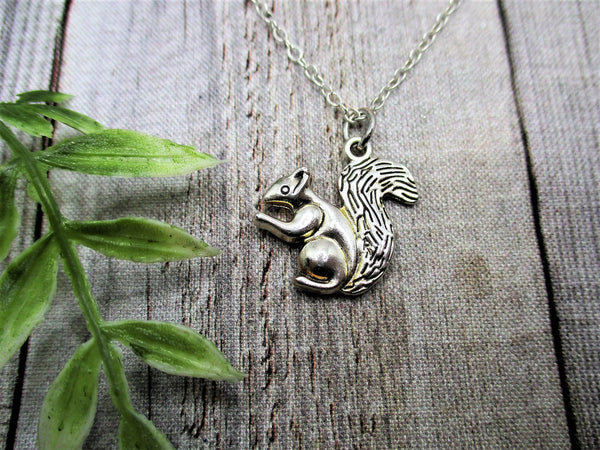Squirrel Necklace Animal Necklace Gifts For Her / Him Squirrel Jewelry