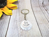 End The Stigma Keychain DID Keychain Mental Health Awareness Hand Stamped  Gifts For Her / Him