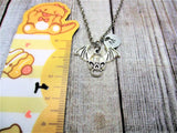 Skull Necklace  Personalized Skull Jewelry Letter Initial Necklace Gifts For Him / Her Skull Jewelry