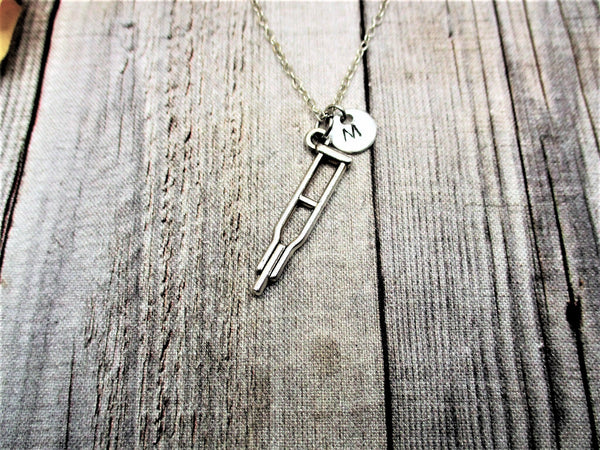 Crutch  Necklace Personalized Gifts For Her/ Him Crutch Jewelry Broken Leg Gift
