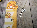 Deer Necklace  Customized Letter Initial Necklace Gifts For Her Animal Necklace Deer Jewelry