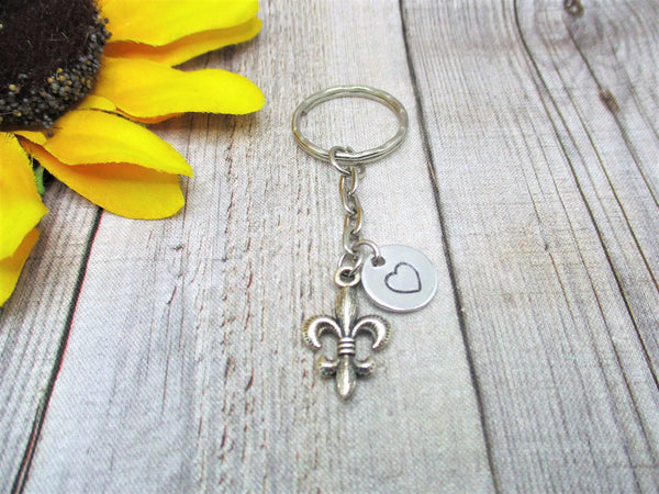 Fleur-de-lis Keychain  Personalized Gifts For Her
