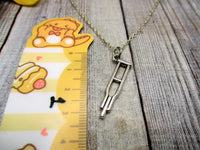 Crutch Necklace Crutch Jewelry Gifts For Her/ Him Broken Leg Gift