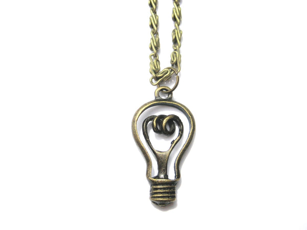 Light Bulb Necklace Light Bulb Charm Necklace Lightbulb Jewelry Light Bulb Jewelry Science Necklace Gifts For Her