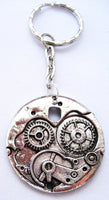 Gear Keychain Clock Keychain Cog Keychain Watch Face Keychain Watch Face Charm Key Ring Steampunk Keychain Gifts For Him
