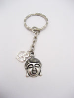 Buddha Keychain Initial Keychain Personalized Zen Keychain Customized Buddhist Keychain Letter  Buddha Keychain Zen Gifts For Her