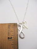 Infinity Necklace, Initial Personalized Gifts  Infinity Jewelry, Lab Partner Necklace