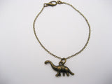 Dinosaur Charm Bracelet Brontosaurus Bracelet Paleontologist Gift Dino Bracelet Prehistoric Jewelry, Dinosaur Jewelry, Gifts Under 20