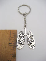Human Lungs Keychain Science Keychain Biology Keychain Anatomical Keychain Anatomy Keychain Biology Gift