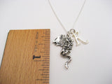Dragon Necklace Personalized Dragon Charm Necklace Initial Necklace Letter Necklace Dragon Jewelry Dragon Lovers